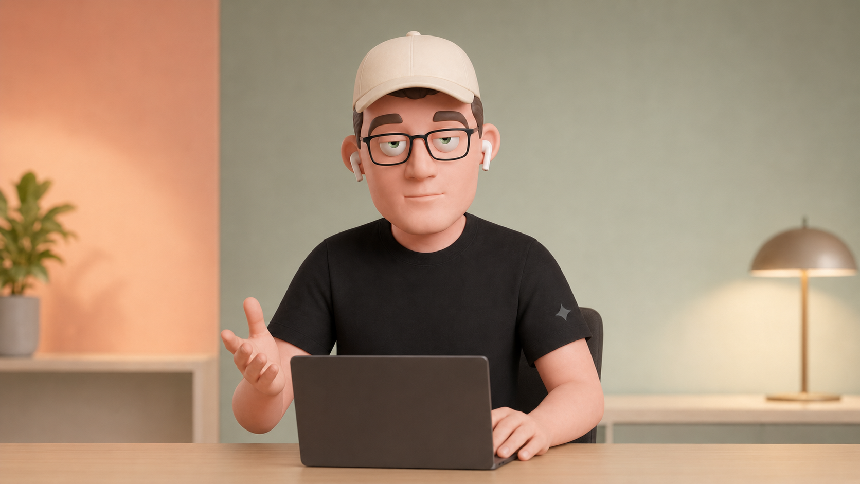 Beck participating in a Zoom meeting